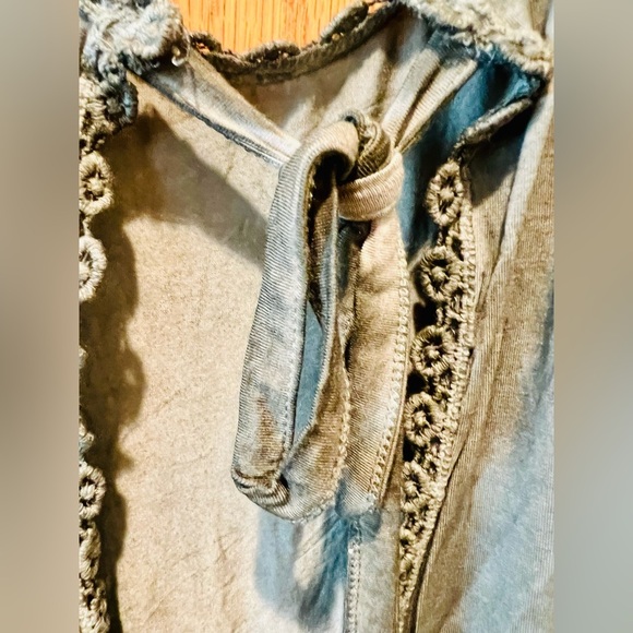 POL Antique Green Sleeveless Dress with Back Cut Out & Tie Bead Accents - Picture 9 of 9